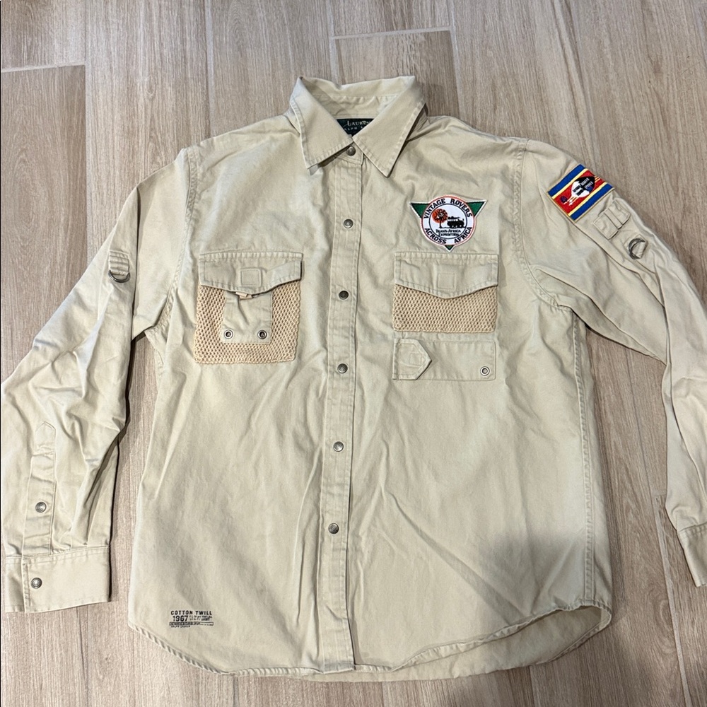 Very nice Ralph Lauren safari style M has added patches Africa and Range Rover - Picture 2 of 12